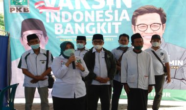 Percepat Herd Immunity DPC PKB Ngawi Gelar Vaksinasi