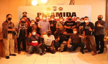 Kapolres Ngawi Ngopi Bareng Bersama Insan Pers