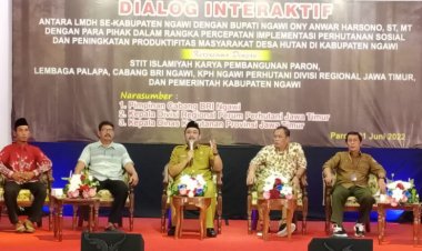 Bupati Ngawi dan Perhutani Gelar Dialog Perhutanan Sosial  Bersama LMDH