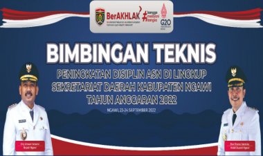 ASN di Lingkup Setda Ngawi  Gelar Bimtek Kedisiplinan
