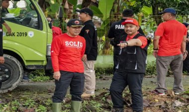 DPC PDI Perjuangan Ngawi Gelar Dapur Umum Cegah Stunting, Tanam Pohon Hingga Bersihkan Sungai