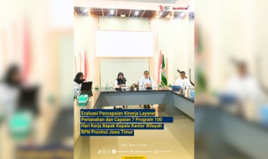 BPN Ngawi Ikuti Evaluasi 7 Program 100 Hari Kerja Kepala Kanwil BPN Jatim
