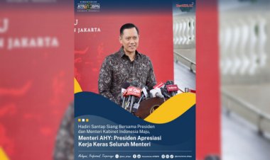 Hadiri Santap Siang Bersama Presiden dan Menteri Kabinet Indonesia Maju, Menteri AHY: Presiden Apresiasi Kerja Keras Seluruh Menteri