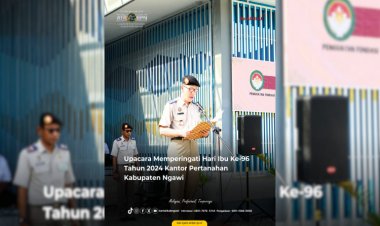 Upacara Memperingati Hari Ibu Ke-96 Tahun 2024 Kantor Pertanahan Kabupaten Ngawi