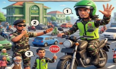 Banser Jaga Jalur Kedungputri-Geneng Saat Takbir Keliling, Pengendara Diimbau Kurangi Kecepatan