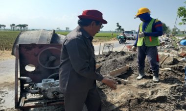 Komisi IV DPRD Ngawi Sidak Proyek Rekontruksi Jalan