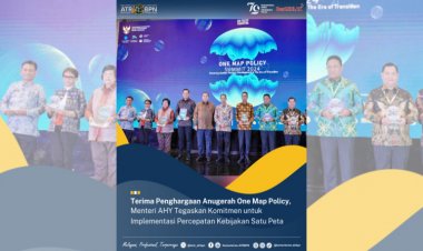Terima Penghargaan Anugerah One Map Policy, Menteri AHY Tegaskan Komitmen untuk Implementasi Percepatan Kebijakan Satu Peta