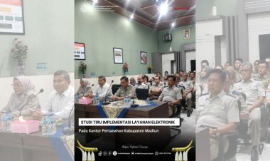 Kepala Kantor Pertanahan Ngawi Bersama Jajaran Melaksanakan Kegiatan Studi Tiru Implementasi Layanan Elektronik di Madiun