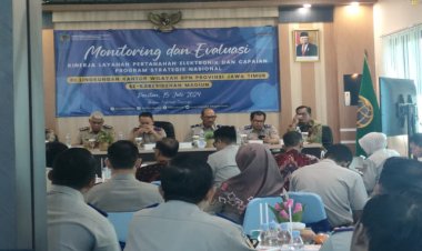 BPN Wilayah Karesidenan Madiun Gelar Monitoring dan Evaluasi Kinerja Layanan Pertanahan Elektronik serta Capaian Strategis Nasional