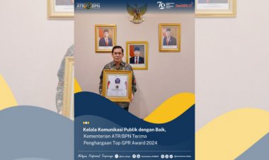 Kelola Komunikasi Publik dengan Baik, Kementerian ATR/BPN Terima Penghargaan Top GPR Award 2024