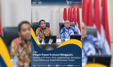 Pimpin Rapat Evaluasi Mingguan, Wamen ATR/Waka BPN: Implementasi Sertipikat Tanah Elektronik Sudah Melampaui Target