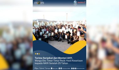 Warga Eks Timtim Terima Sertipikat dari Menteri AHY