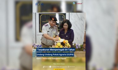 Ditandai Potong Tumpeng, BPN Ngawi Peringati Hantaru dan UUPA
