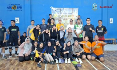 Kantor Pertanahan Kabupaten Ngawi Gelar Perlombaan Badminton Antar Seksi dalam Rangka Peringatan HANTARU 2024
