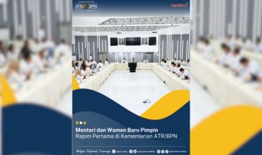Menteri dan Wamen Baru Pimpin Rapim Pertama di Kementerian ATR/BPN