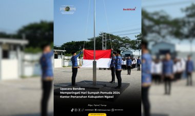 Kantor Pertanahan Kabupaten Ngawi Gelar Upacara Bendera dalam Rangka Peringatan Hari Sumpah Pemuda