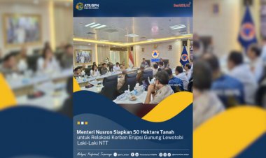 Menteri Nusron Siapkan 50 Hektare Tanah untuk Relokasi Korban Erupsi Gunung Lewotobi Laki-Laki NTT