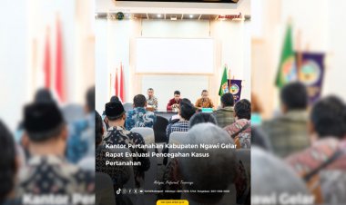 Kantor Pertanahan Kabupaten Ngawi Gelar Rapat Evaluasi Pencegahan Kasus Pertanahan