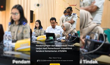 Kantor Pertanahan Kabupaten Ngawi Mendapat Pendampingan dan Sinkronisasi Tindak Lanjut Hasil Pemeriksaan Oleh Inspektorat Jenderal Kementerian ATR/BPN